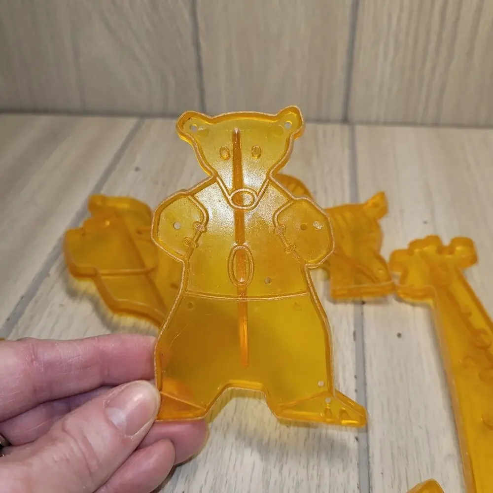 Vtg 1966 Quaker Oat Co Plastic Circus Cookie Cutters Set Of 6 Kids Birthday